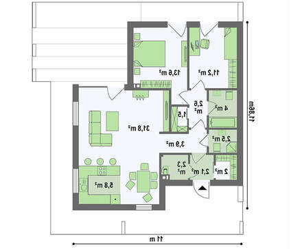 Современный дом для отдыха со стильной террасой