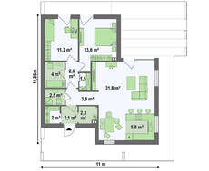 Современный дом для отдыха со стильной террасой