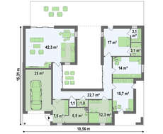 Ультрасовременный дом с шикарным внутренним двориком