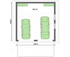 Проект гаража на два автомобиля