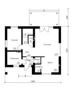 1,5-этажный дом с дополнительной спальней на 1-ом этаже