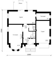 Комфортный коттедж с витражными окнами