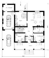 Респектабельный особняк с крытой террасой и цокольным этажом