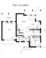 Загородный двухэтажный коттедж с гаражом