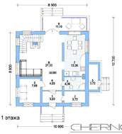 Проект 2х этажного коттеджа 130 м