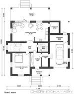 Проект красивого аккуратного двухэтажного коттеджа площадью 200 m²