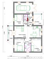 Проект жилого коттеджа площадью 130 m²