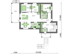 Проект стильного просторного трехэтажного коттеджа с гаражом