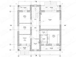 Архитектурный проект коттеджа с крытой террасой, площадью 240 m²