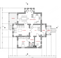 Проект красивого коттеджа площадью 180 m²