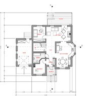 Проект классического коттеджа 220 m² с гаражом и террасой