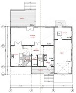 Проект жилого коттеджа площадью 220 m²