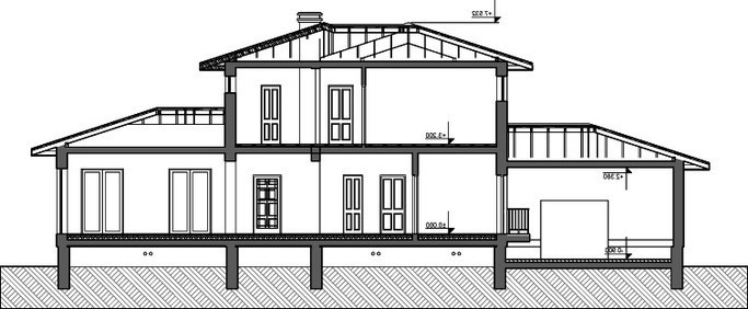 Проект жилого коттеджа 300 m² Проект жилого коттеджа 300 m²