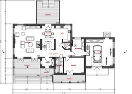 Проект жилого коттеджа 300 m²
