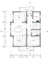 Проект коттеджа с кирпичным фасадом и 2 балконами