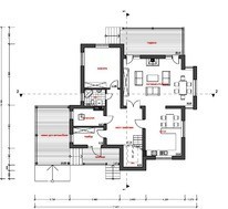 Проект загородного коттеджа с террасой и вторым светом на 2 этаже