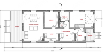 Проект узкого двухэтажного коттеджа