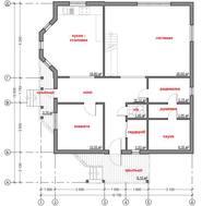 Проект коттеджа 150 m². с красивым необычным фасадом и крышей