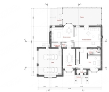 Проект большого просторного загородного коттеджа
