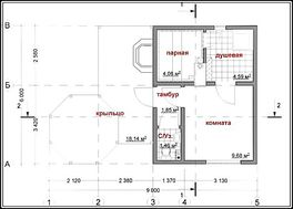 Архитектурный проект бани с крытым крыльцом