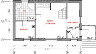 Проект удобной бани совмещённой с гостевым домиком
