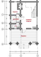 Архитектурный проект деревянного гостевого дома с баней