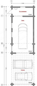 Проект практичного гаража с красивым деревянным фасадом