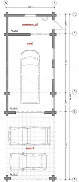 Проект практичного гаража с красивым деревянным фасадом