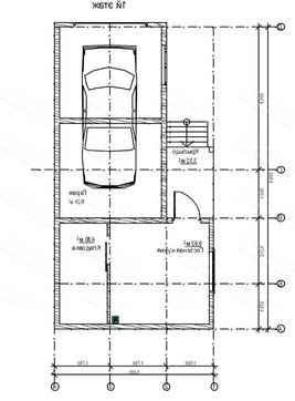 Архитектурный проект удобной небольшой сторожки с гаражом для 1 авто
