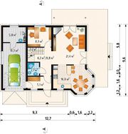 Уютный дом со встроенным гаражом и огромной угловой террасой