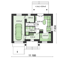 Проект дома с балкончиками в мансарде