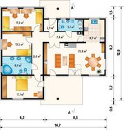 Обаятельный одноэтажный дом на 120 квадратов жилой площади