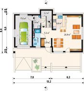 Двухэтажный особняк декорированный натуральным камнем