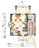 Компактный проект со встроенным гаражом