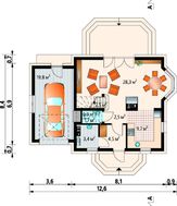 Небольшой коттедж на два этажа