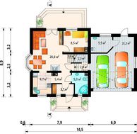 Оригинальный проект в классическом стиле дома с мансардой