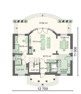 Архитектурный проект большой загородной виллы с площадью 185 m²