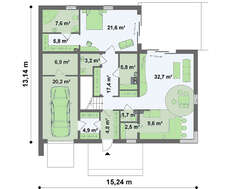 Особняк с огромной террасой в стиле модерн