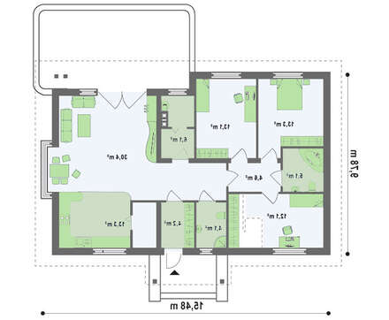Небольшой коттедж в симпатичном классическом стиле
