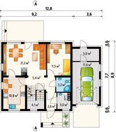 Элегантный загородный коттедж с большой кузней и гостиной