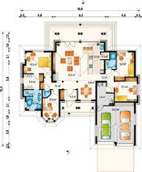 Красивый одноэтажный проект с интересным фасадом