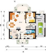 Большая вилла с элегантными балконами и эркером