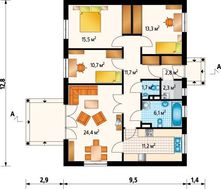 Превосходный небольшой коттедж для маленькой семьи со всеми удобствами