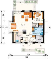 Великолепный классический коттедж площадью до 150 m²