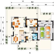 Величественное строение на два этажа с большим гаражом