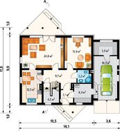 Просторный загородный особняк с пятью жилыми комнатами