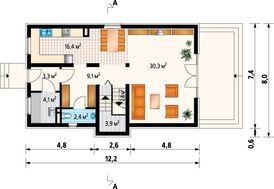 Комфортный двухэтажный дом на два этажа