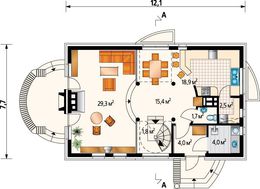 Великолепный коттедж с необычной планировкой