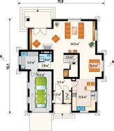 Примечательный проект особнячка более 200 m²