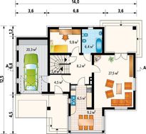 Загородный особняк в классическом колониальном стиле с крыльцом